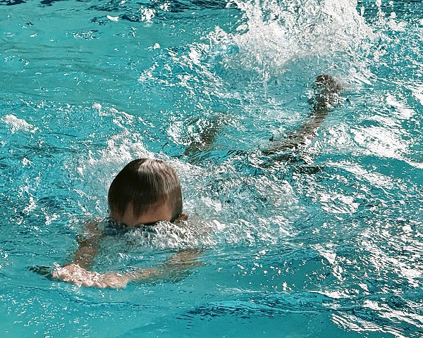 Předposlední lekce plavání