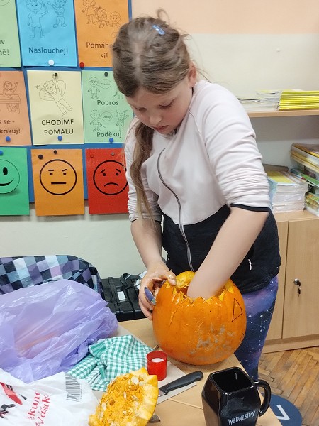 Dýňodlabání na 1. stupni